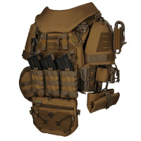 Плитоноска Warmor Gen.3 Pro Max КОЙОТ + Захист шиї, плечей та 9 підсумків 