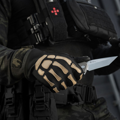 Перчатки M-Tac Skeleton Nomex Черный/Койот в Украине