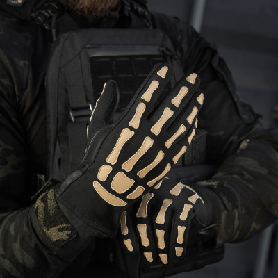 Перчатки M-Tac Skeleton Nomex Черный/Койот в Украине