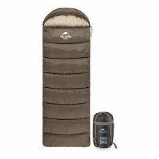 Спальник с капюшоном правый (1°C) Naturehike U350 NH20MSD07. Коричневый