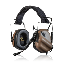Активные тактические наушники с микрофоном Earmor M32 MOD3 Helmet Version. Койот