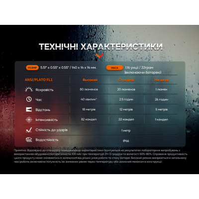 Тактическая ручка с фонариком Fenix T6. Черный в Украине