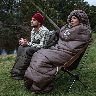 Спальник з капюшоном Naturehike U250 NH20MSD07, (6°C), лівий, коричневий в Україні