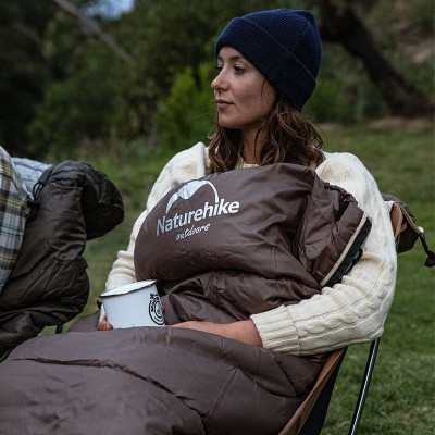 Спальник з капюшоном Naturehike U250 NH20MSD07, (6°C), лівий, коричневий в Україні