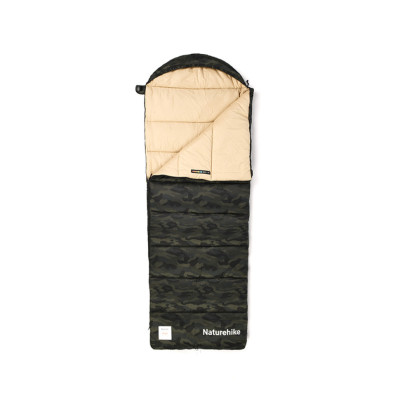 Спальный мешок с капюшоном Naturehike M320 CNK2350WS023, зеленый камуфляж, правый в Украине