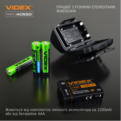 Налобный светодиодный фонарь VIDEX 500Lm 5000K в Украине