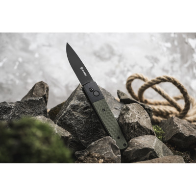 Нож складной Ganzo G721B-GR зеленый, черный клинок в Украине