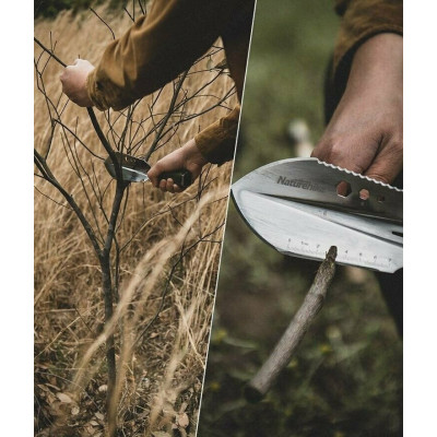 Лопата многофункциональная из нержавеющей стали и паракордом Naturehike NH20GJ001 в Украине