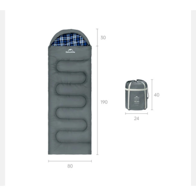 Спальный мешок с капюшоном Naturehike Clear Sky CNK2450WS042. Серый в Украине