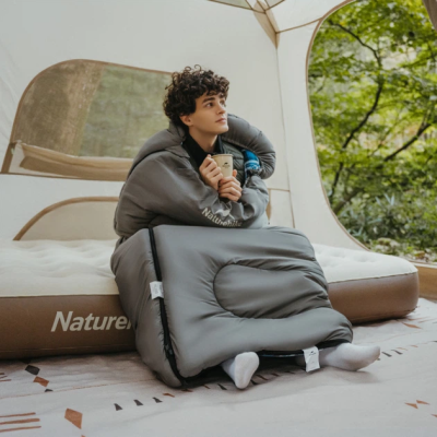 Спальный мешок с капюшоном Naturehike Clear Sky CNK2450WS042. Серый в Украине