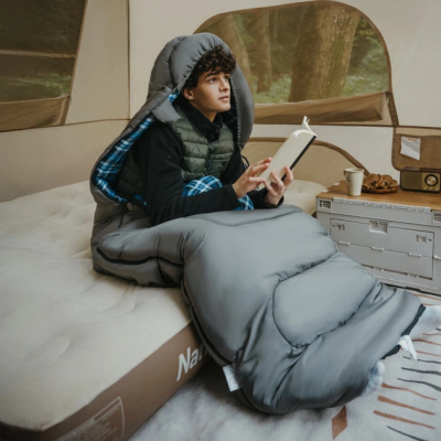 Спальный мешок с капюшоном Naturehike Clear Sky CNK2450WS042. Серый в Украине