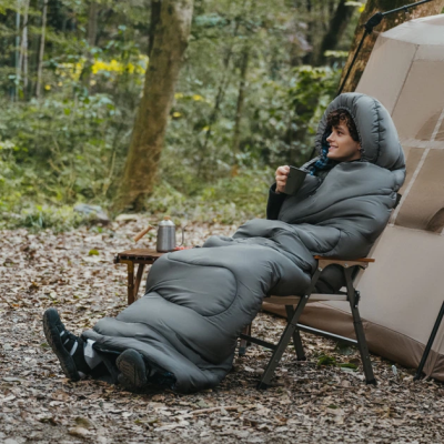 Спальный мешок с капюшоном Naturehike Clear Sky CNK2450WS042. Серый в Украине