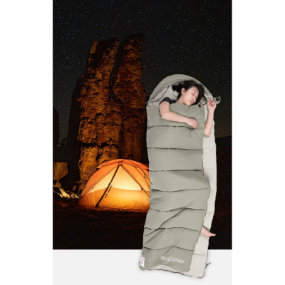 Спальный мешок с мешком для хранения Naturehike M400 CNK2350WS023 левый. Серый в Украине