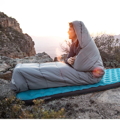 Спальный мешок с мешком для хранения Naturehike M400 CNK2350WS023 левый. Серый в Украине