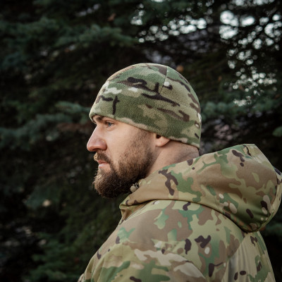 Шапка флисовая M-Tac Watch Cap Elite из Slimtex. Мультикам в Украине