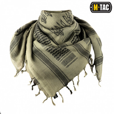 Шарф шемаг, арафатка M-Tac с тризубом. Зеленый в Украине