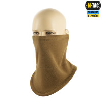 Флисовый бафф, шарф M-Tac Elite Fleece анатомический с затяжкой. Койот