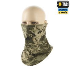 Флисовый бафф, шарф M-Tac Elite Fleece анатомический с затяжкой. Пиксель