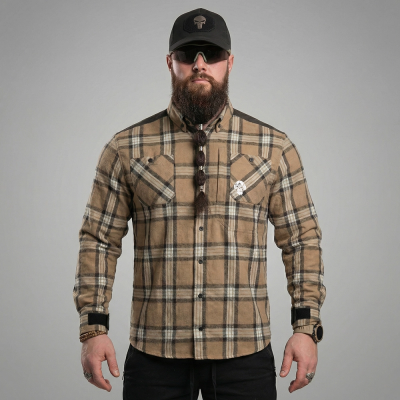 Рубашка в клетку Combatant Blackwater Field Shirt Core. Бежевый в Украине