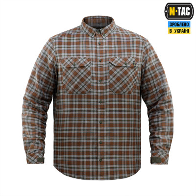 Сорочка в клітинку M-Tac Lumberjack з бавовни. Коричневий в Україні