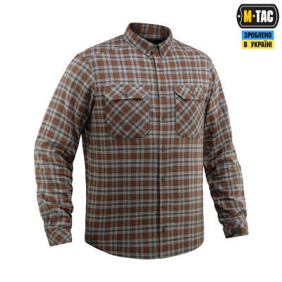 Сорочка в клітинку M-Tac Lumberjack з бавовни. Коричневий в Україні