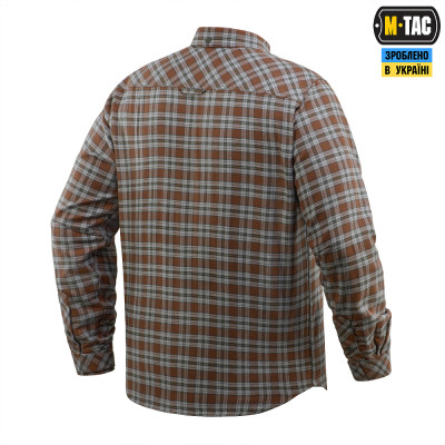 Сорочка в клітинку M-Tac Lumberjack з бавовни. Коричневий в Україні