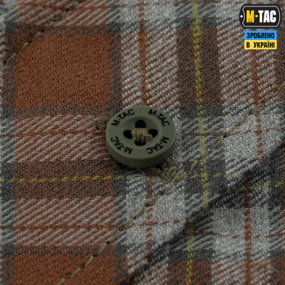 Сорочка в клітинку M-Tac Lumberjack з бавовни. Коричневий в Україні