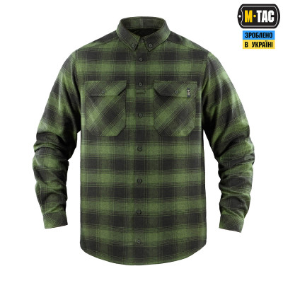 Рубашка в клетку M-Tac Lumberjack из хлопка. Олива в Украине