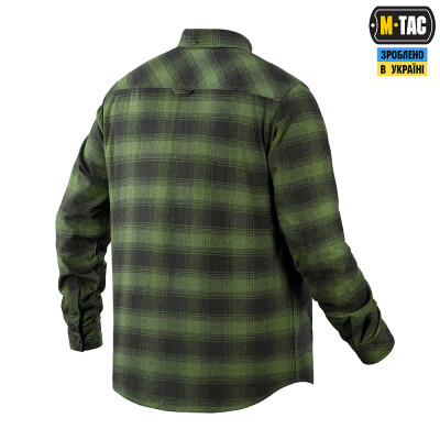 Рубашка в клетку M-Tac Lumberjack из хлопка. Олива в Украине