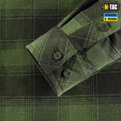 Рубашка в клетку M-Tac Lumberjack из хлопка. Олива в Украине