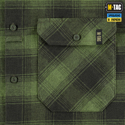 Рубашка в клетку M-Tac Lumberjack из хлопка. Олива в Украине