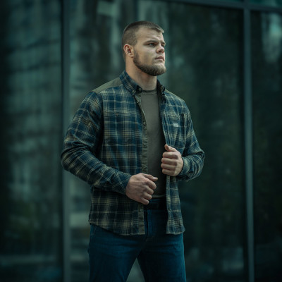 Рубашка в клетку M-Tac Redneck Shirt. Синий в Украине