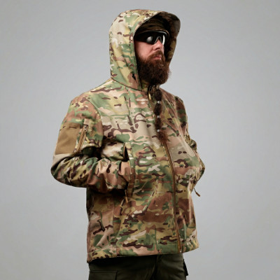 Куртка тактическая Soft Shell. Мультикам в Украине