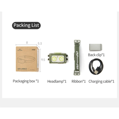 Фонарь налобный Naturehike CNK2550ZM011. Серый в Украине