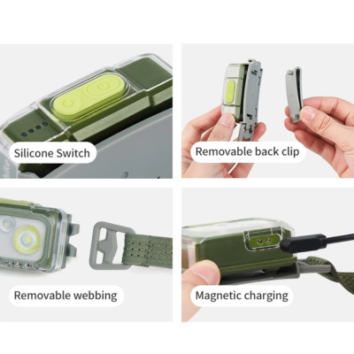 Фонарь налобный Naturehike CNK2550ZM011. Серый в Украине