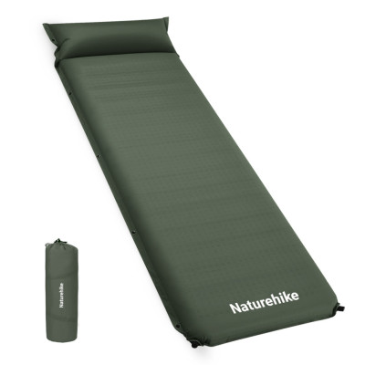 Матрас самонадувающийся с подушкой Naturehike CNK2450WS020. Зеленый в Украине