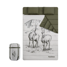 Спальный мешок двухместный с подушками Naturehike NH21MSD06. Зеленый