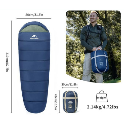 Спальный мешок Naturehike MJ 600 CNK2300SD014. Синий в Украине