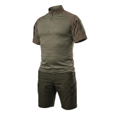 Тактический летний костюм с убаксом Combatant Raider Core короткий рукав и шортами Rip-Stop PolyCotton SPECPROM. Олива