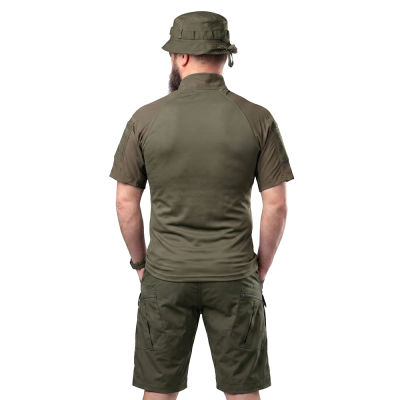 Тактический летний костюм с убаксом Combatant Raider Core короткий рукав и шортами Rip-Stop PolyCotton SPECPROM. Олива в Украине