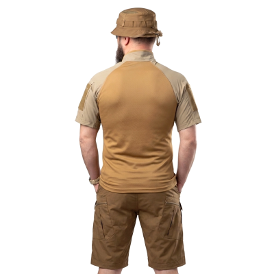 Тактический летний костюм с убаксом Combatant Raider Core короткий рукав и шортами Rip-Stop PolyCotton SPECPROM. Койот в Украине