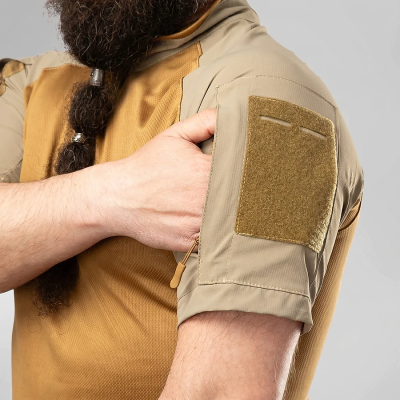 Тактический летний костюм с убаксом Combatant Raider Core короткий рукав и шортами Rip-Stop PolyCotton SPECPROM. Койот в Украине