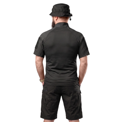 Тактический летний костюм с убаксом Combatant Raider Core короткий рукав и шортами Rip-Stop PolyCotton SPECPROM. Черный в Украине