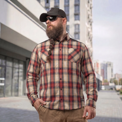 Сорочка в клітинку Combatant Blackwater Pro. Червоний в Україні