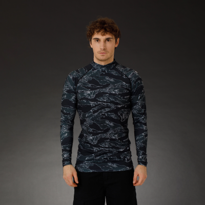 Чоловічий рашгард SPECPROM Black Tiger Stripes Camo в Україні