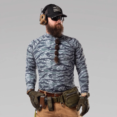 Чоловічий тактичний рашгард Combatant ASSAULT PRO LS. Tiger Blue в Україні