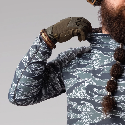 Чоловічий тактичний рашгард Combatant ASSAULT PRO LS. Tiger Blue в Україні