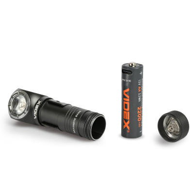 Портативный светодиодный фонарь VIDEX VLF-A056H 200Lm 5000K. Черный в Украине