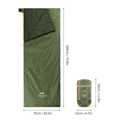 Спальний мішок Naturehike LW180 Mini NH21MSD04 правий. Олива в Україні