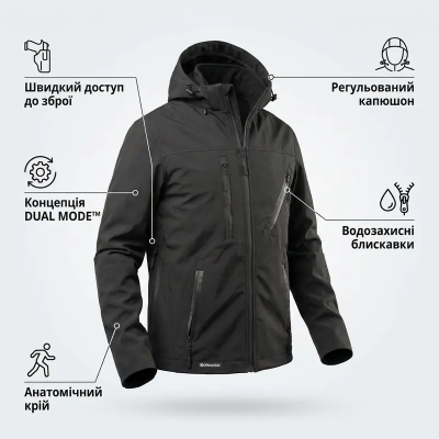 Куртка Hardshell Combatant SHIFT PRO. Чорний в Україні